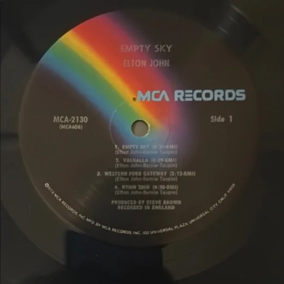 Elton John 'Empty Sky' Vinyl Record NEVER PLAYED Perfect Condition - Picture 10 of 13